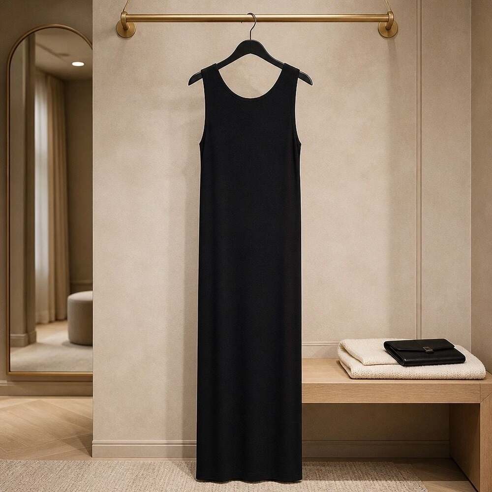 The Travel Collection Black Two-Piece Maxi Dress Set Size 1X #473 - Picture 2 of 8